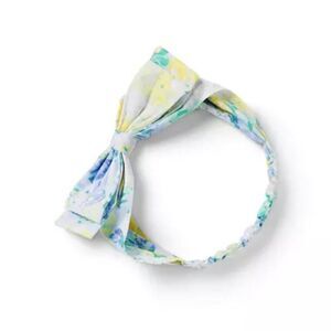 Janie and Jack Baby Yellow and Purple floral head bow NWT size one size